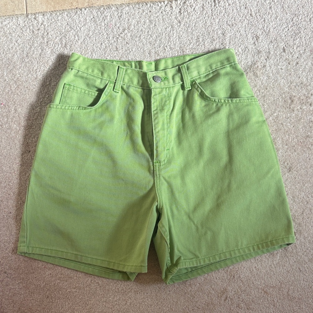 Women's Lime Green Casual Shorts